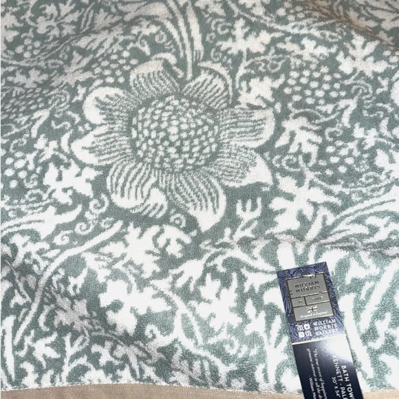 4 Pc William Morris KENNETT Pale Blue Floral Vines Bath and Hand Towel Set NEW - Picture 10 of 11